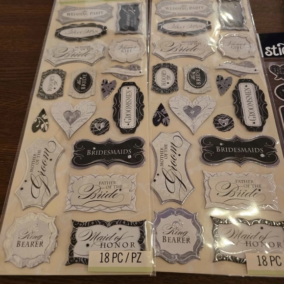 Lot of Scrapbook Stickers Craft DIY Embellishments Wedding Baby Theme Mixed Set - Picture 2 of 6